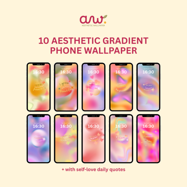 Aesthetic Wallpaper Gradient Self love - Image 4