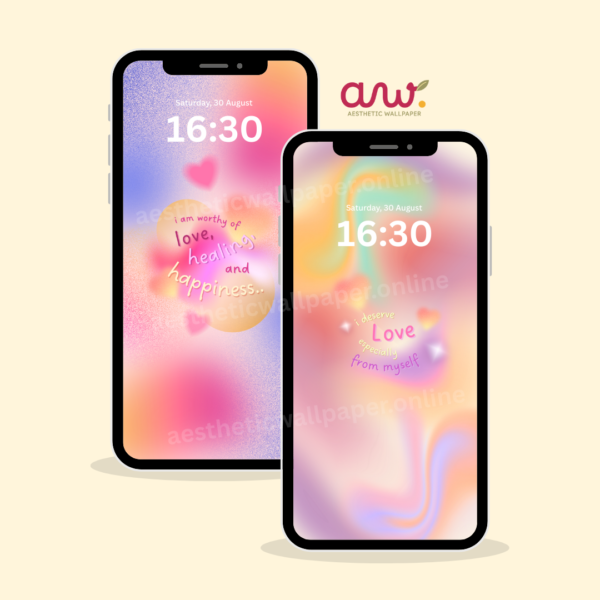 Aesthetic Wallpaper Gradient Self love - Image 2