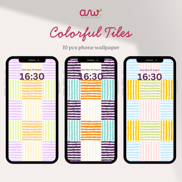 Aesthetic Wallpaper Phone Colorful Tiles